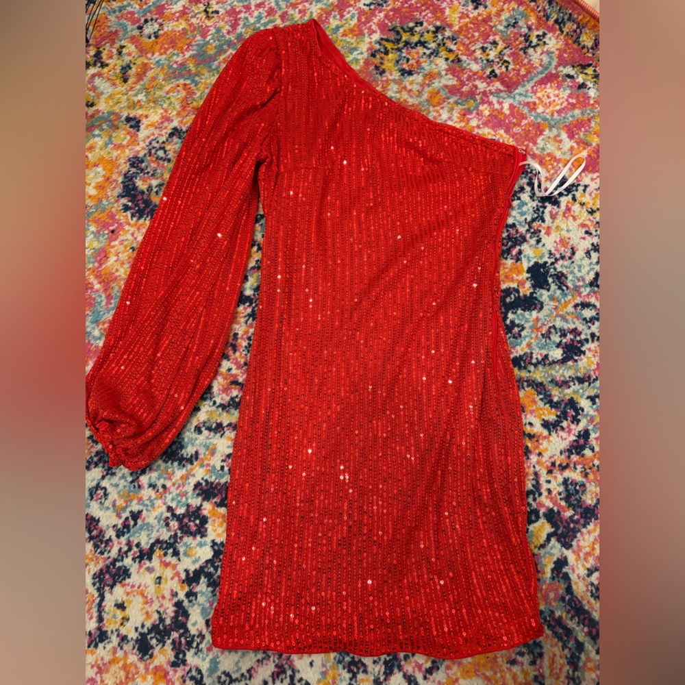 Red Sequin Dress